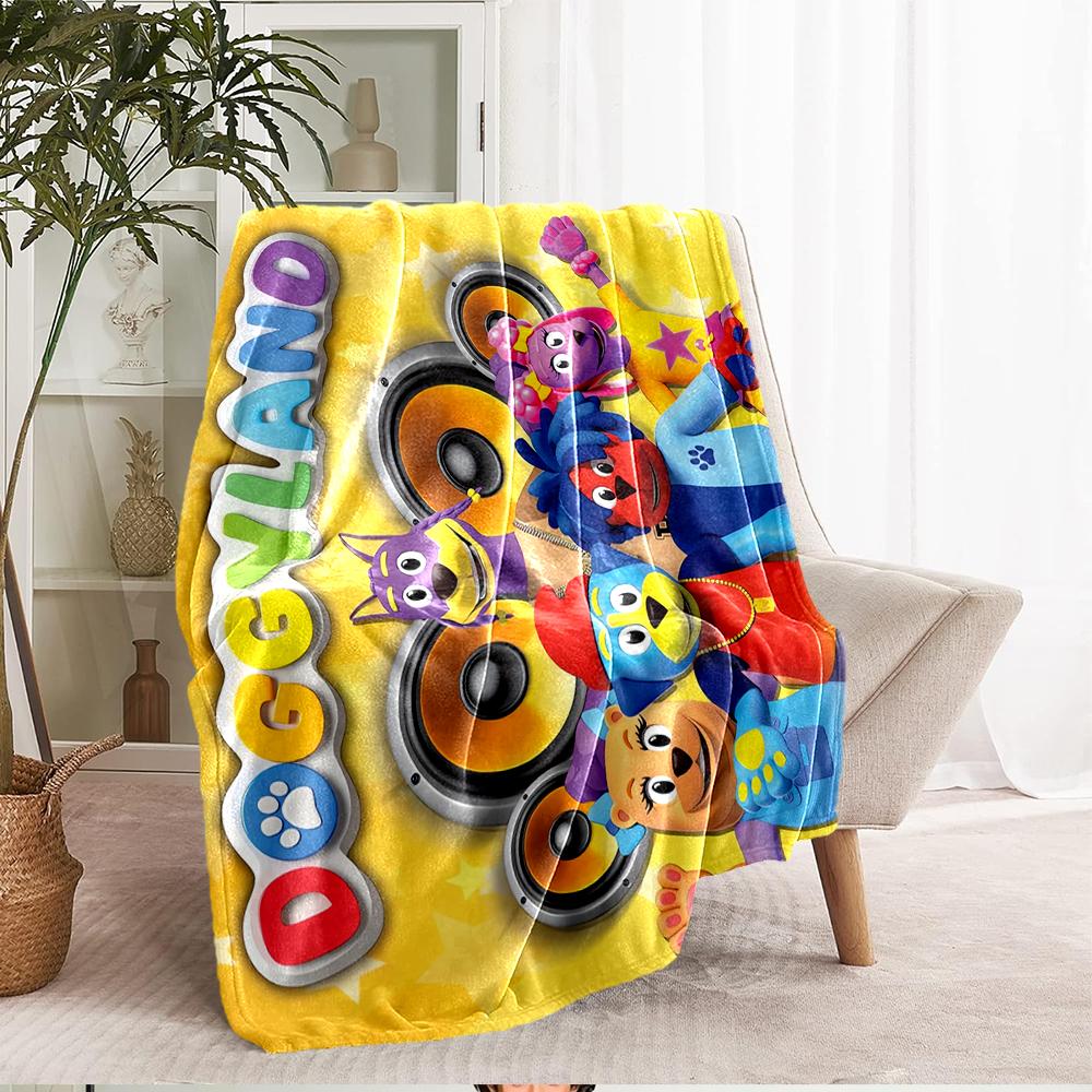 Doggyland Theme Printed Blanket - Perfect for Couch, Bed, Travel & Outdoor Use | Machine Washable, Cozy & Durable.