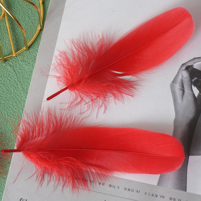 50Pcs Goose Feather Soft Big Floating Diy Sunflower Wall Decoration Dream Catcher Wing Decoration Handmade Material Colored Cat Stick Feather