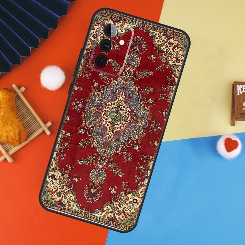 Persian carpet Floral pattern Case For Samsung Galaxy A54 A34 A14 A55 A35 A33 A53 A13 A23 A17 A06 A16 A56 A36 A52 A32 A15