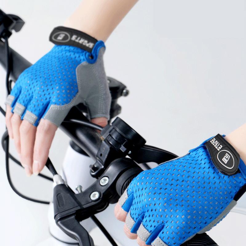 Kinder Fahrrad Handschuhe Skateboard Handschuhe Anti-Rutsch Sommer Frühling Sport Atmungsaktiv Halbfinger Handschuhe Stoßdämpfend Kinder im Alter von 4-12