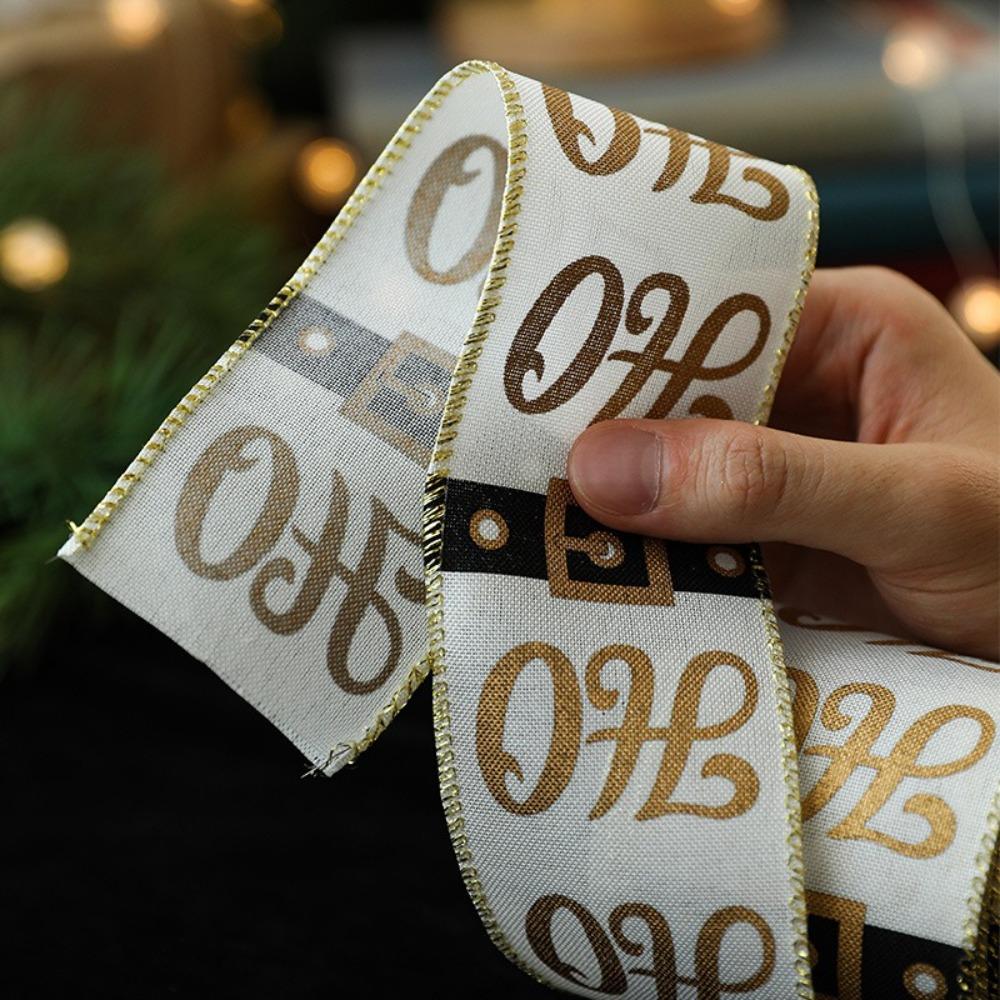 

DIY Christmas Ribbon Xmas Gift Burlap Ribbon New Fabric Swirl Ribbon 3