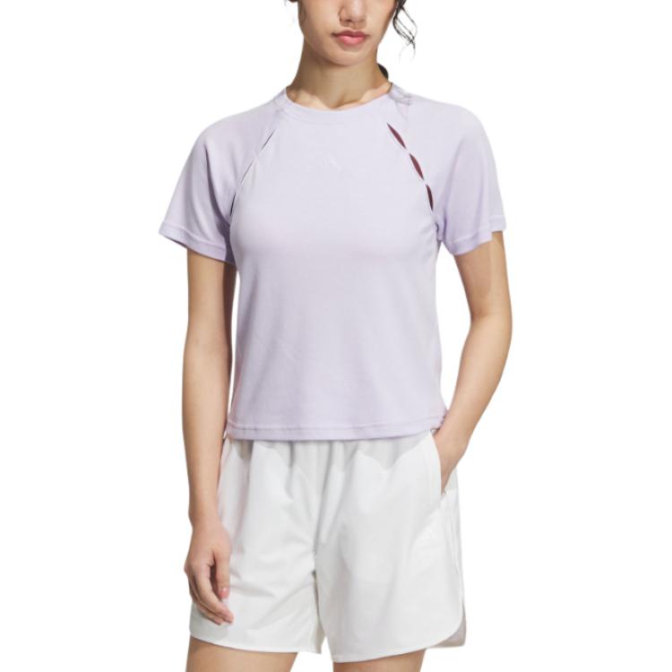 Adidas Sportswear Tee Women Tops Light-Purple IY0726