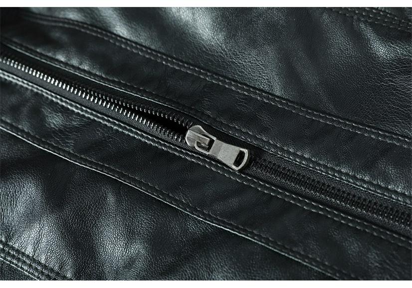 European Women's Slim Fit PU Leather Motorcycle Jacket with Detachable Hood