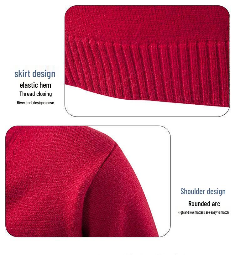 2025 Men's Plus Size Warm Christmas Knit Sweater: Thick Winter Casual Fashion Top