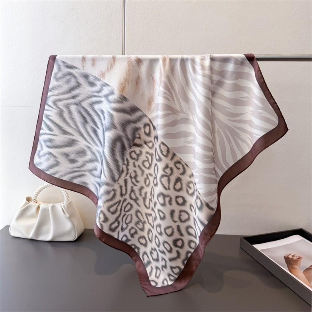 Printed Square Scarf Thin Headband New Silk Scarf Women