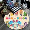 One Piece,Round Area Rug,Carpet Rug for Living Room Bedroom Sofa Playroom Decor,Non-slip Floor Mat