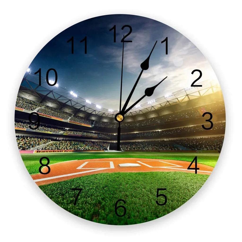 Sky Grass Football Clock Living Room Home Decor Large Round Wall Clock Mute Quartz Table Clock Bedroom Decoration Wall WatG6A9Q7