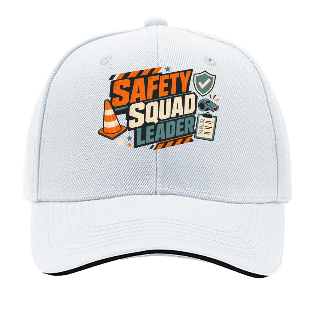 Safety Squad Leader Bold Badge Sandwich Baseball Cap Sun Cap Outdoor Workouts Hat