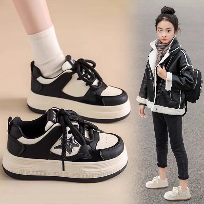 Spring Autumn Collection Children's White Sneakers Soft Bottom Board Shoes for Boys Girls Kids Shoes