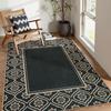 Moynesa Checkered Easy Jute Outdoor Patio Rug 3x5, Washable Indoor Outdoor Rugs for Entryway Non Slip, Farmhouse Carpet for Livi