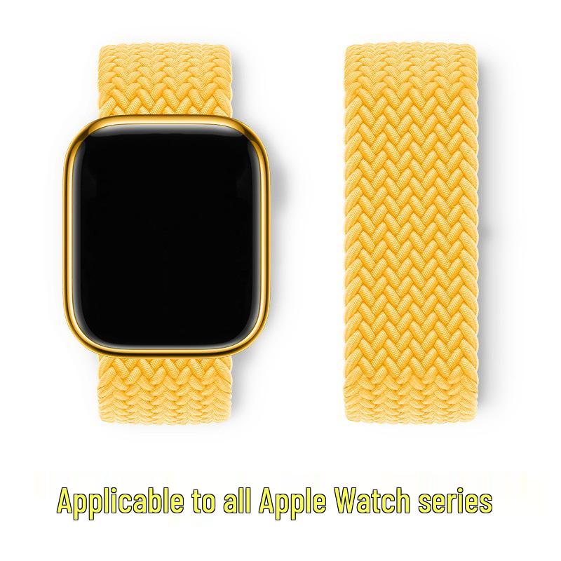 

Braided Nylon Elastic Apple Watch Band - Compatible with Series SE/8/7/6/5/4/3/2. 42/44/45/49mm XS 135mm
