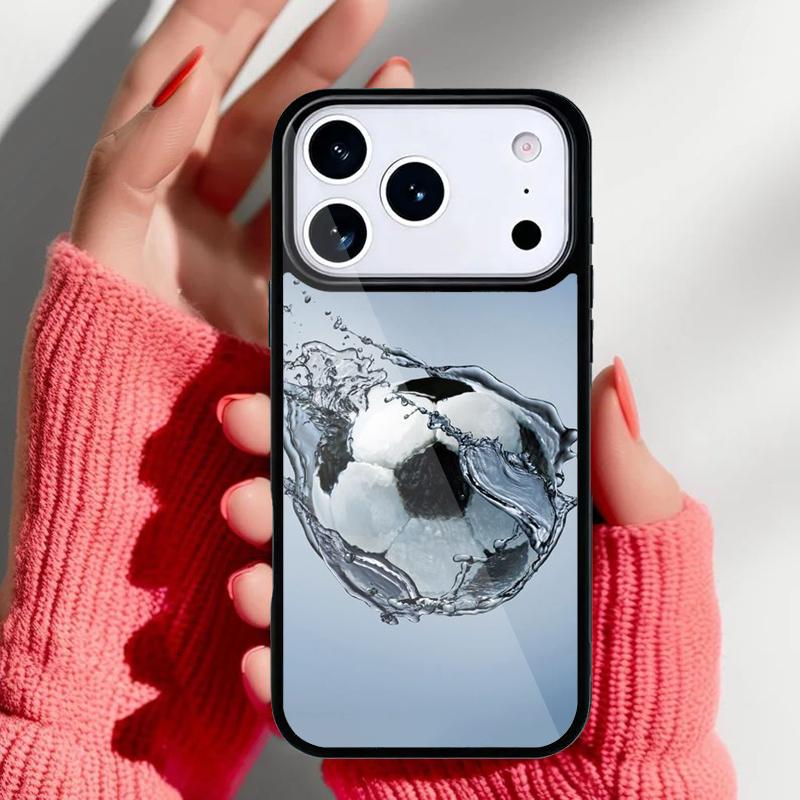 Ball Fire Football Phone Case for iPhone 17 16 15 14 13 Pro Max Back Cover for 12 11 Pro Coque