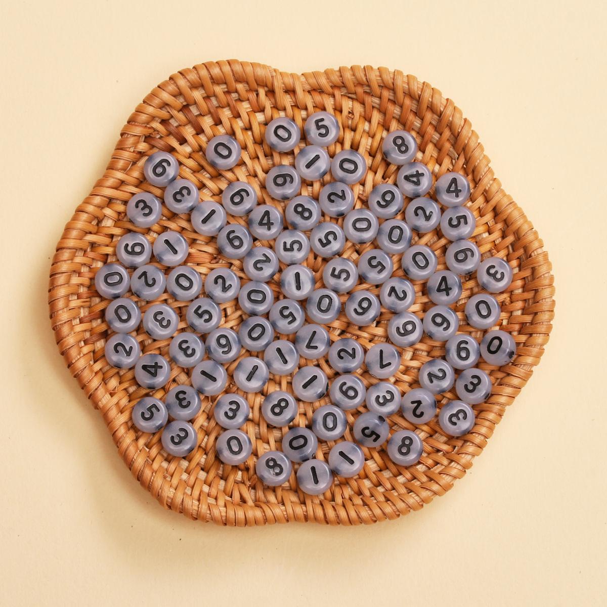 

100 шт разноцветные акриловые круглые цифровые бусины 6,5 мм цифровые бусины для изготовления ювелирных изделий и браслетов «сделай сам» ожерелья Style 6