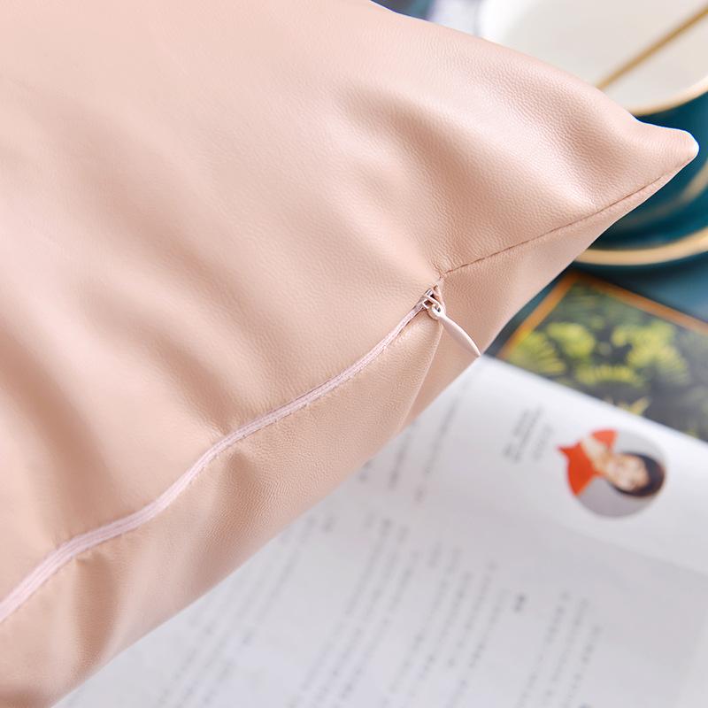 1pc Modern Faux Leather Throw Pillow Covers for Living Room,Bedroom, Sofa, Car, and Home Decor Durable Pillow