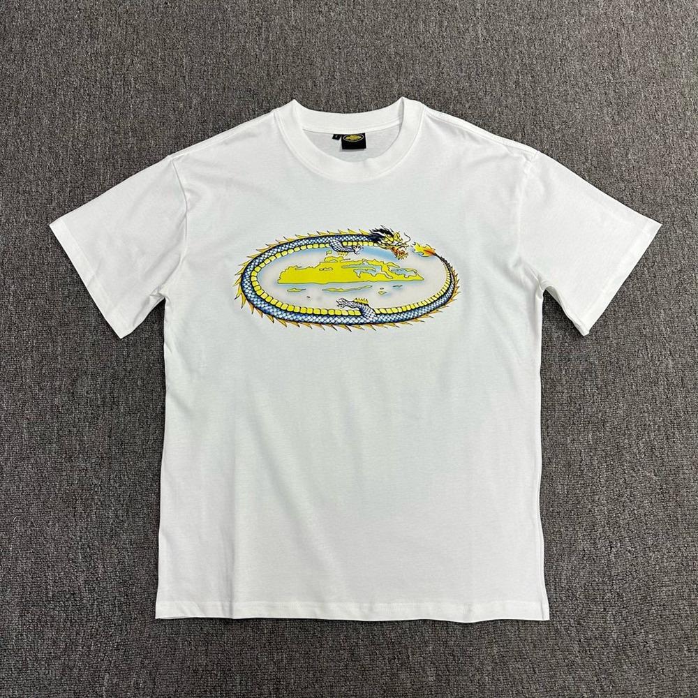 Cross-border American High Street Alcatraz Series Letter Pattern Printing Casual Loose Short-sleeved T-shirt Top Men's and Women's Tide