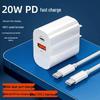 PD20W Dual Port A+C Charger for iPhone 16/15/14 - Super Fast Charging, 3C Certified