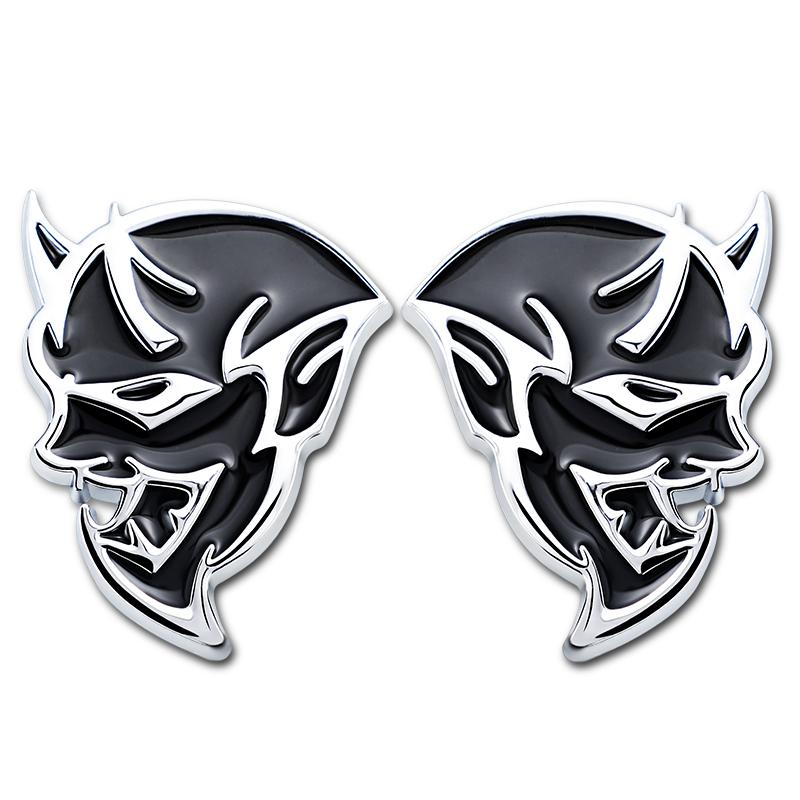 3D Metal Hell Demon Emblem Car Body Trunk Badge Sticker For Dodge Journey Charger Ram 1500 Caliber Nitro Caravan Avenger PP2