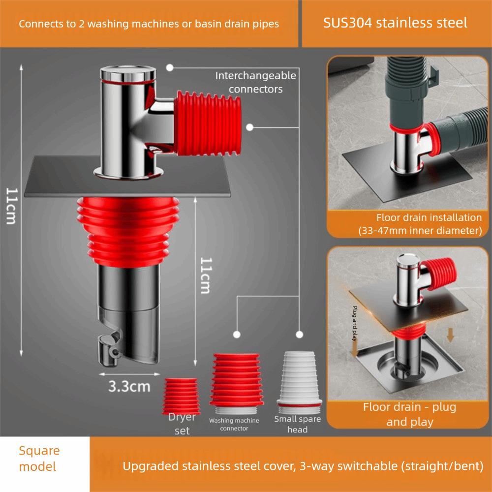 Stainless Steel Floor Drain Cores Efficient Drainage Shower Drain Cover Floor Strainer  Garage