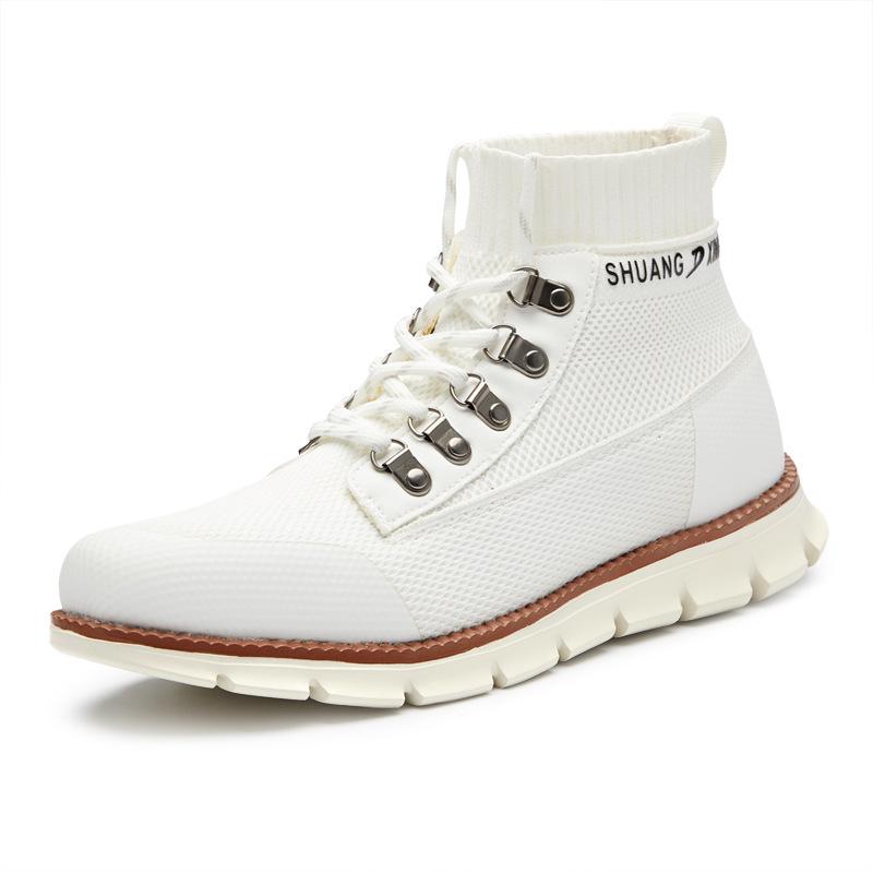 

2025 Autumn/Winter Men s Flyknit Mid-Top Outdoor Sports Shoes 41 білий