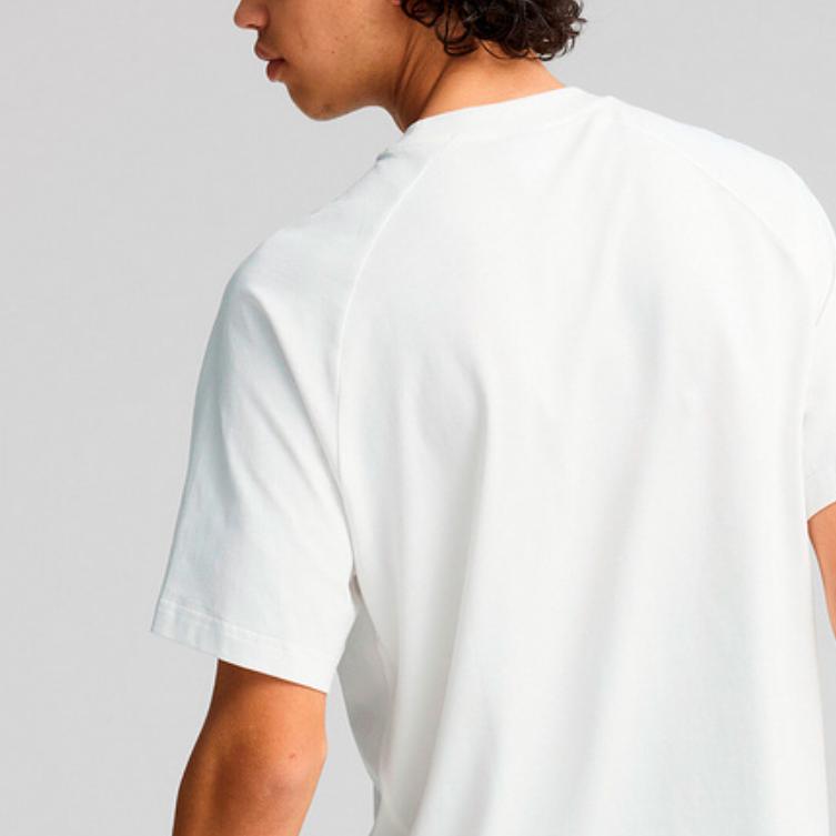 Puma Crew Neck Pullover Letter Print Short Sleeve T-Shirt Unisex T-Shirts Puma-White 630324-02