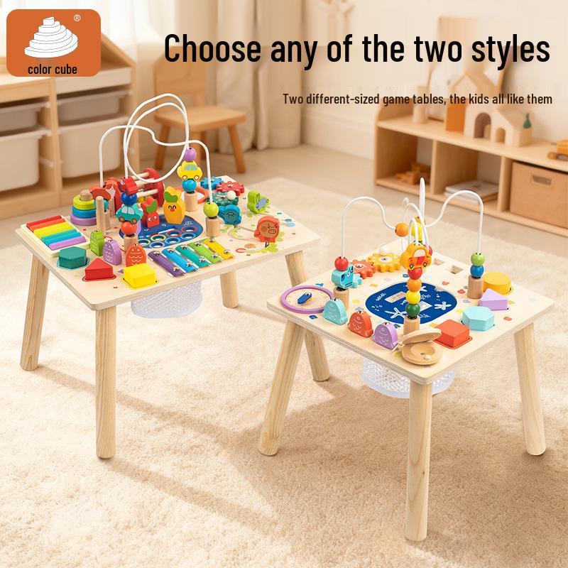 Wooden Multifunctional Busy Board with Bead Maze - Early Education Toy for Children