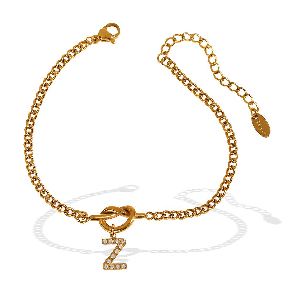 Fashion Single Item Jewelry On The New 26 Letter Bracelet Versatile Temperament High-End Jewelry Diamond Design