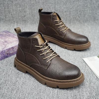 Martin Boots Men's Autumn and Winter New High-top Trendy Boots Medium-top Men's Boots Outdoor Tooling Boots