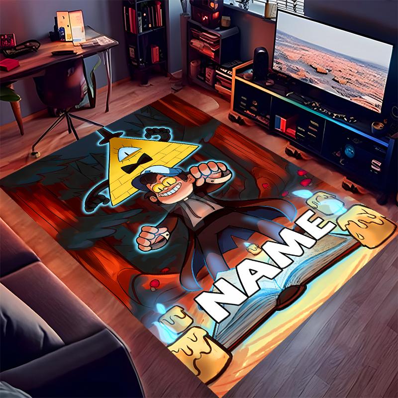 Custom personalization Gravity Falls Print Area Rug - Soft, Washable Non-Slip Indoor Mat,Living Room,Home&Office Decorative Rug