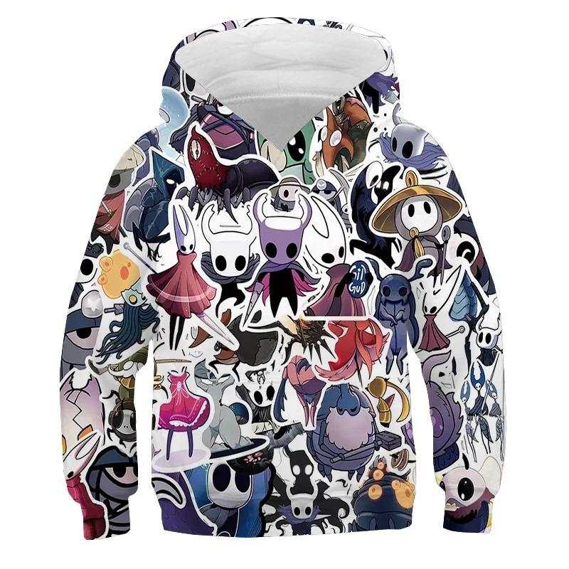 Hollow Knight Print Hoodies Men's Sweatshirts Autumn Pullover Boys Tracksuit Y2k Tops Anime Hoodie Kids Clothes