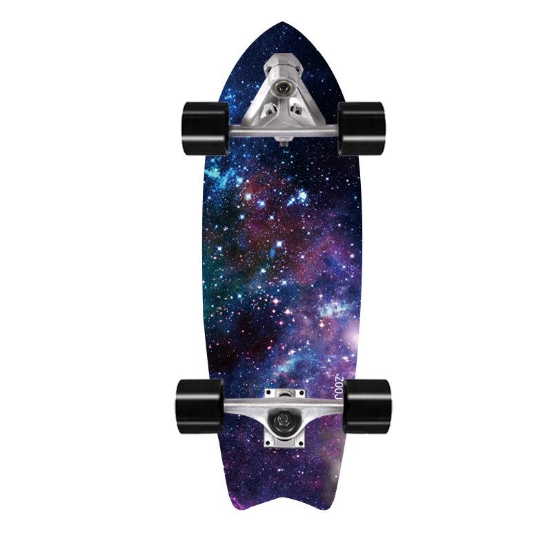 32 אינץ' סקייטבורד גלישה ללא דוושת זנב דוושת CX7 Bridge Brush Street למתחילים למתחילים לתרגול סקי גלישה