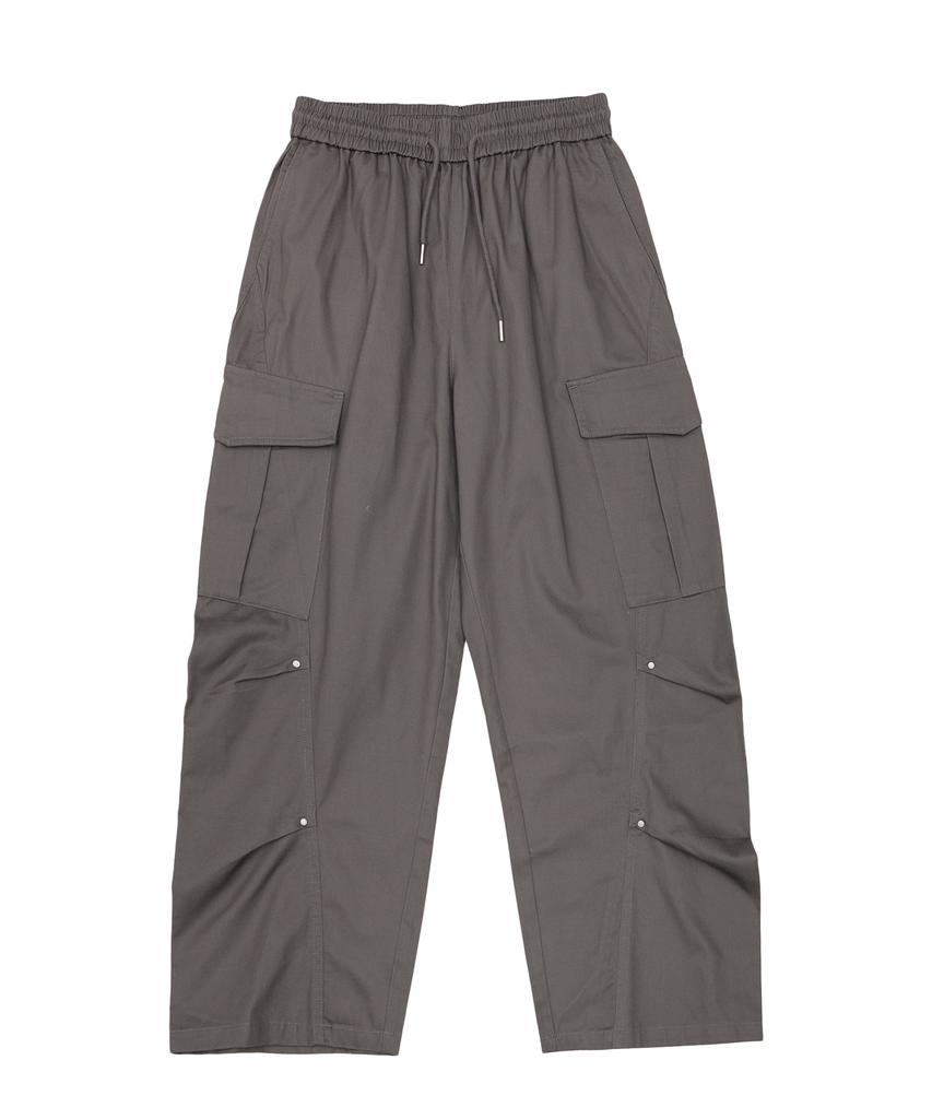DOUBLE JD Cotton Rivet Balloon Pants (Charcoal)