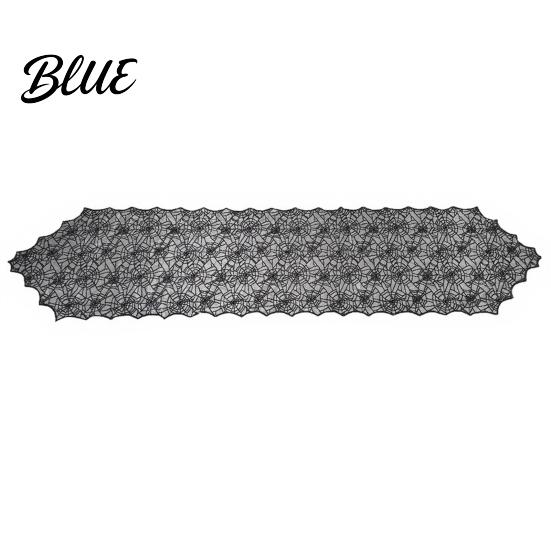 Spider Web Table Runner Runner Black Lace Gothic Decoration Cobweb for Halloween Dining Event Props