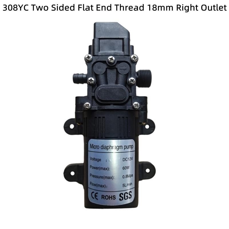 

12В 60Вт 3-5л/хв Самовсмоктуючий мікродіафрагмовий водяний насос Електричний насос для перекачування води постійного струму Портативний насос для підвищення тиску води 308YC