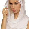 Black White Lace Veils Solid Color Head Scarves Classic Head Covering Scarf  Wedding Bride