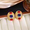 Pendientes Vintage de Estilo de Corte con Pedrería y Esmalte - Exquisita Joyería de Plata 925