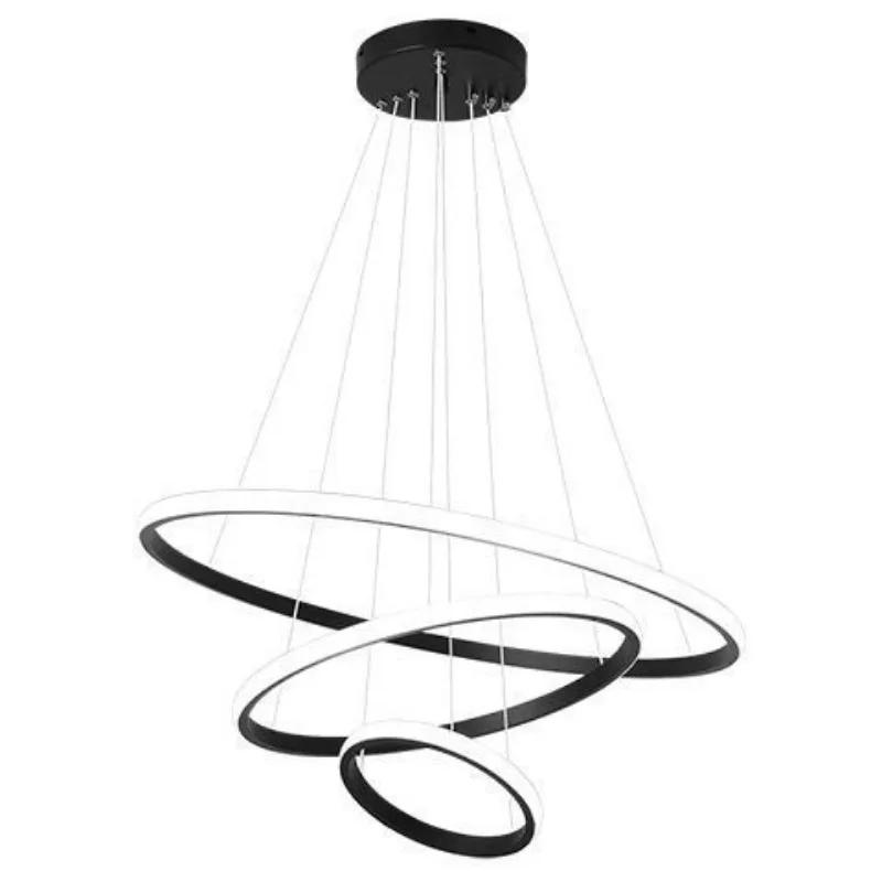 Modern Led Chandelier Light Balck/Grey/Golden Color Lamp For Living Room Bedroom Dining Room Kitchen Indoor Chandelier
