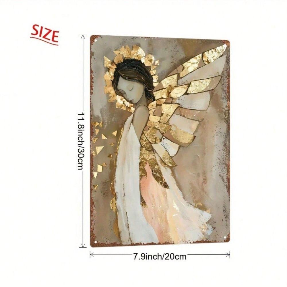 Vintage Gold Angel Metal Wall Art Decor