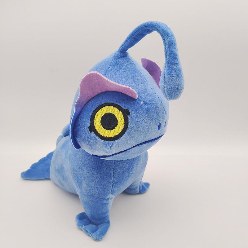 Kawaii Blue Ocean Beast Plush Toy Movie Anime Monster Hunter Anime Blue Shark Plush Cartoon Doll Christmas Gift Kid
