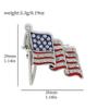 Popular American Flag Brooch Independence Day Flag Metal Badge Alloy Drip Diamond Lapel Pin