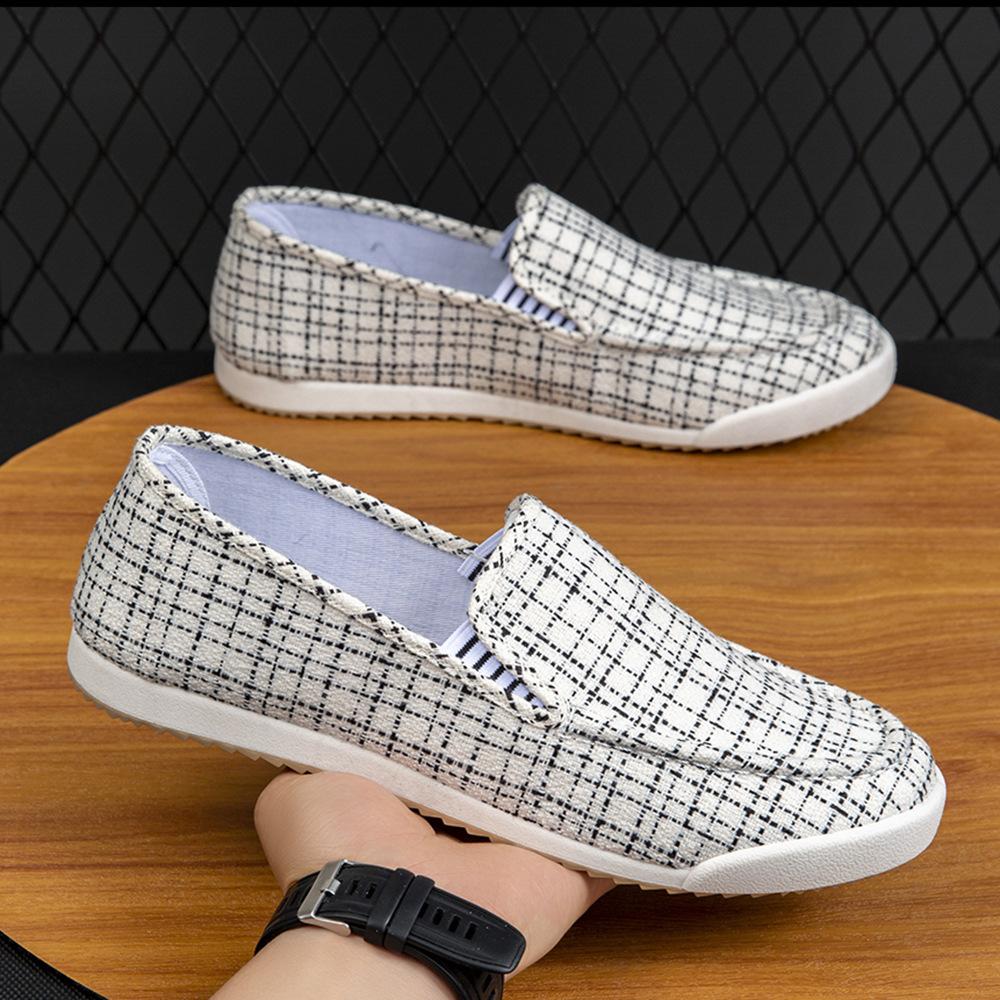 

Пекинская парусиновая обувь дышащая на одной педали повседневная низкая обувь для вождения ходьбы 44