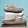 2026 Summer Men's Large Size Woven Roman Sandals and Flip-Flops for Outdoor Beachwear