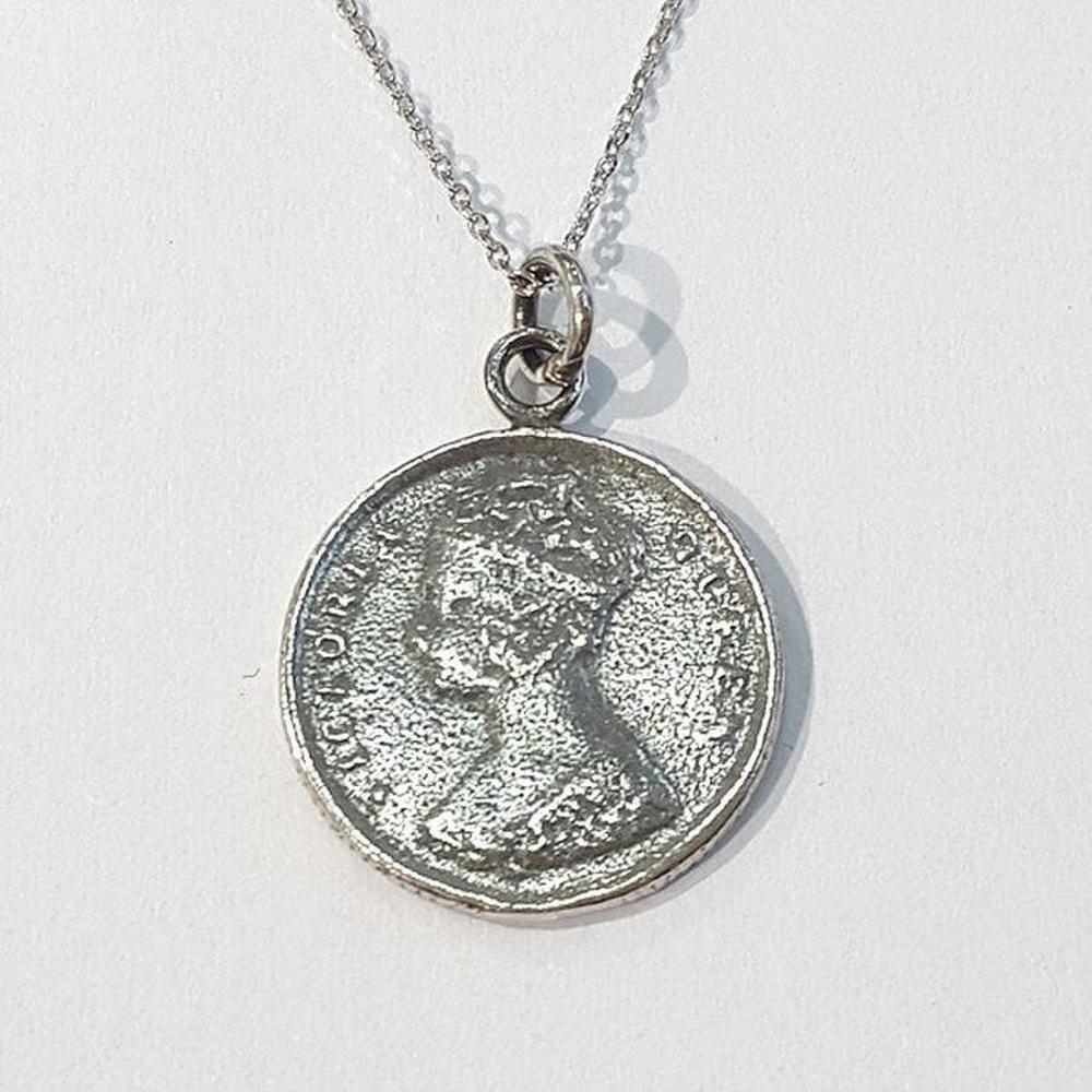 

[Bluek] Silver Sterling Silver Pendant 220108-01 Double-Sided Coin (S8014507)