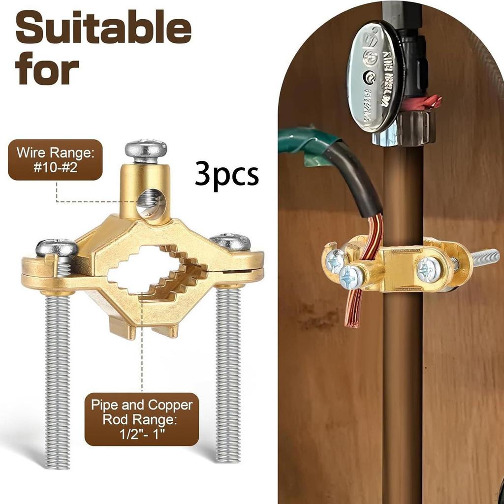Adjustable Ground Clamp 1/2" To 1" Hardware Connector for Conduit Fitting