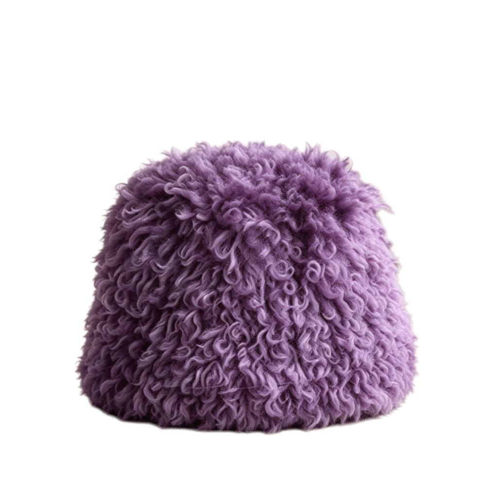 Plush Curly Faux Fur Bucket Hat Face Slimming Snow Hat Warm Fisherman Cap  Daily Wear