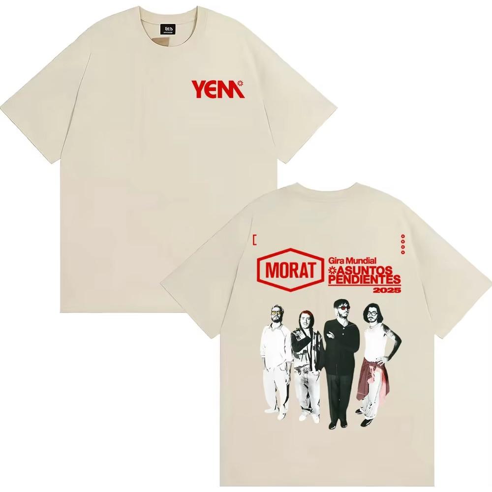 Band Morat Asuntos Pendientes Album 2025 Tour T-shirt Men's Women Harajuku Hip Hop Rock T Shirts Cotton Casual Oversized T-shirt