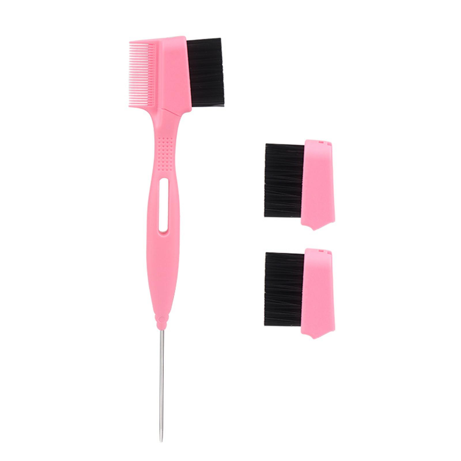 

Щітка для країв волосся Гладка Двостороння Щіточка для догляду за бровами Щітка для укладання волосся Контроль країв Щітка з металевим хвостиком 3