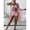 Women Swimsuit High Waist Bikini Set Three Pieces Women Sexy Long Sleeve Cover Up Swimsuit 2026 Beach Bathing Suits Swimwear