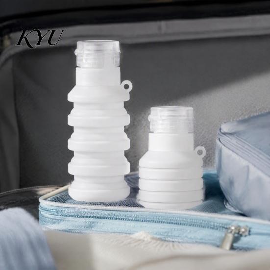 Leak Proof Travel Containers 50/110ML Collapsible Silicone Bottle for Toiletries, Leak-proof Bottles Size Container, Foldable Refillable Shampoo