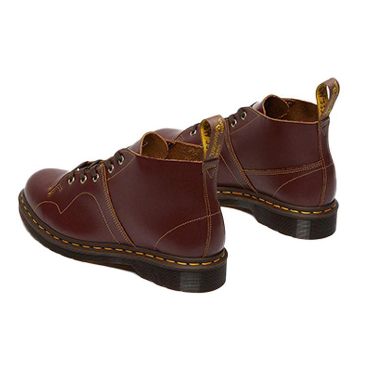 Dr. Martens Church Smooth Leather Monkey Boots Unisex Boots Dark-Red 16054601