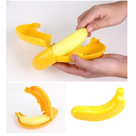 Banana Keeper Storage Box with Holes Food Grade BPA-Free Reusable Easy To Clean Outdoor Travel Banana Holder Fruit Protector Case